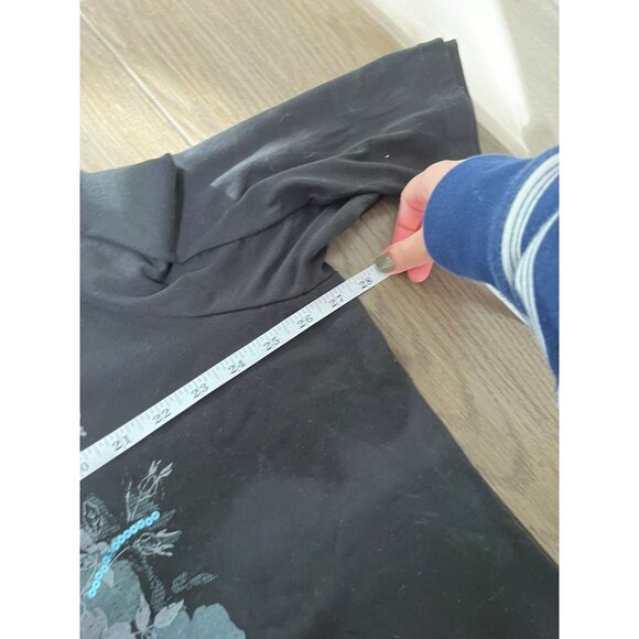 NWT Breckenridge Womens 3/4 Sleeve Floral Print Tee 3X Black Cotton/Polyester - Picture 7 of 7